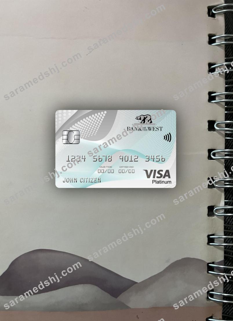 USA Bank of the West bank visa platinum card photolook front